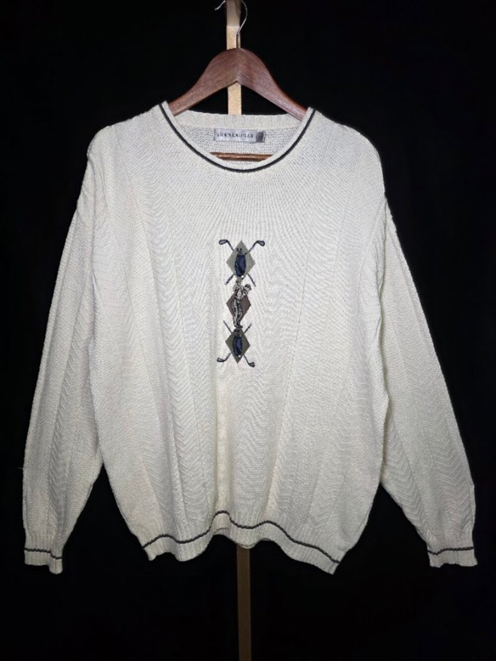 Vintage Men's Shenandoah Embroidered Golf Sweater XL